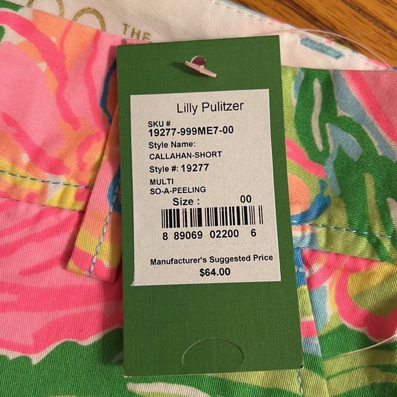 Lilly Pulitzer Size 00 Callahan Short in So-A-Peeling - Picture 2 of 4